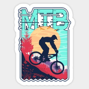 Mountain Biking Sticker